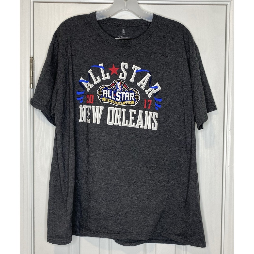 Fanatics Men's NBA All Star Game 2017 New Orleans T Shirt Grey Size XL